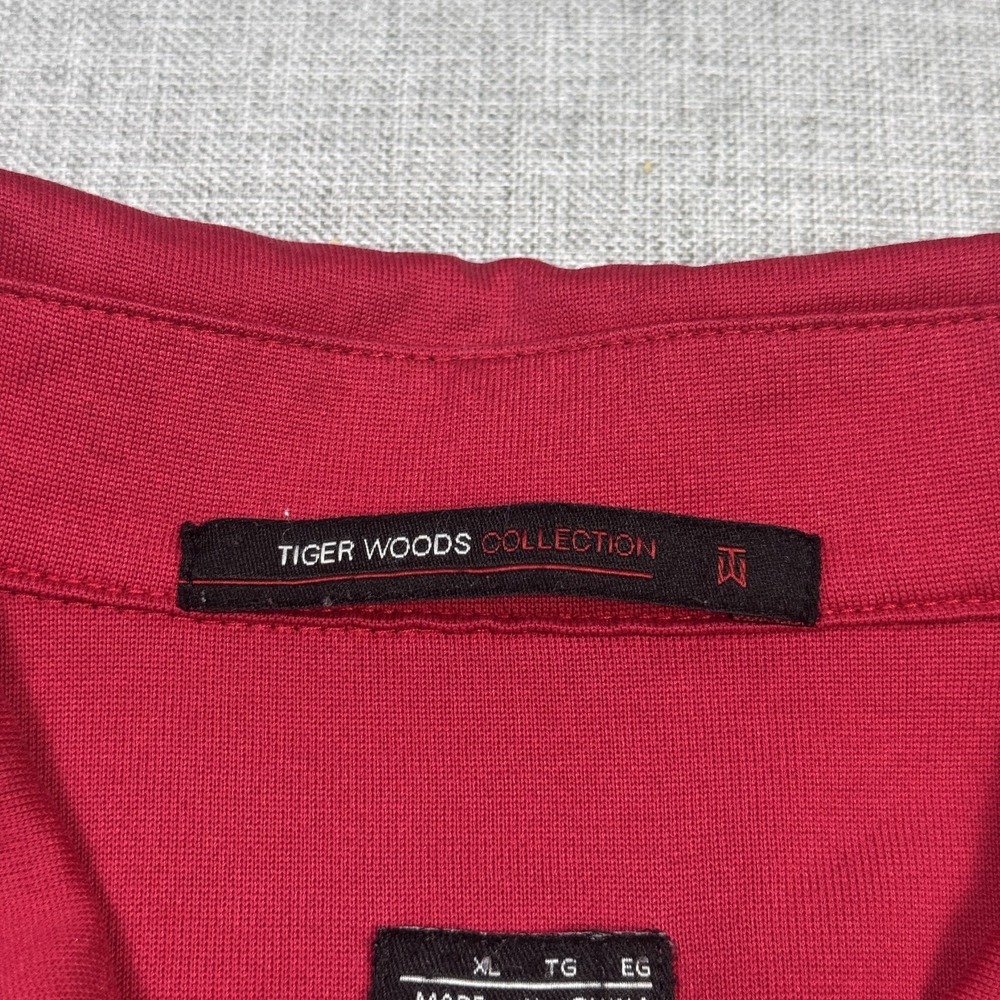 Tiger Woods Collection Sunday Red Argyle Polo Golf Shirt Mens XL Nike Dri-FIT - Picture 3 of 11